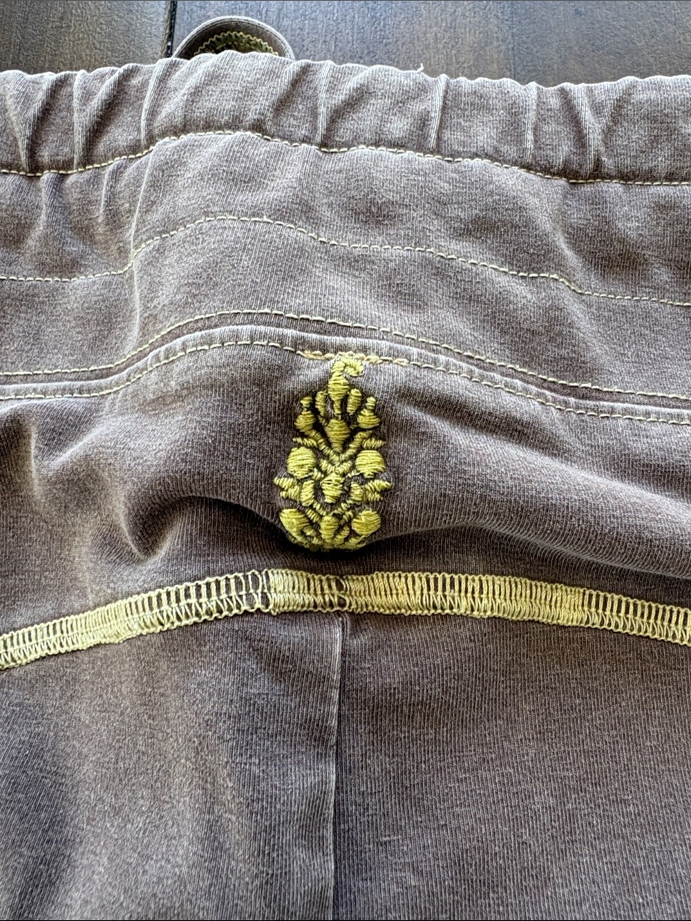 Free people flow flare High-Waist Drawstring Flare Pants in Olive - Picture 7 of 9